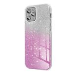 SHINY iPhone 14 Pro - ezüst pink ombre 