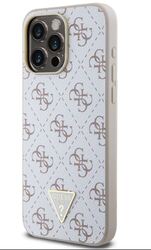 iPhone 15 Pro Max Guess - 213 - LEATHER TRIANGLE METAL LOGO - fe