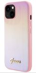 iPhone 15 Guess - 783 - LEATHER IRIDESCENT METAL - pink