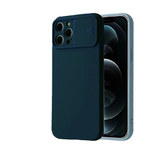 iPhone 13 Pro Max Slider Case - sötétkék 