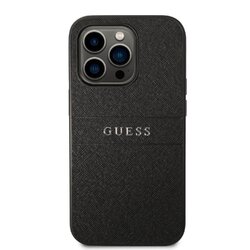 iPhone 14 Pro Guess - 606 - SAFFIANO LOGO - fekete