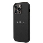 iPhone 14 Pro Guess - 606 - SAFFIANO LOGO - fekete