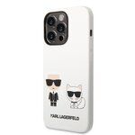 iPhone 14 Pro Karl and Choupette - LIQUID SILICONE - fehér