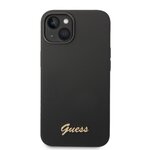 iPhone 14 Guess - 884 - LIQUID SILICONE METAL LOGO - fekete 