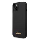 iPhone 14 Guess - 884 - LIQUID SILICONE METAL LOGO - fekete