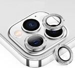 iPhone 11 / 12 / 12 mini metal kamera lencse üvegfólia - ezüst 