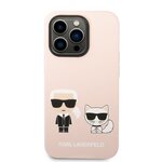 iPhone 14 Pro Karl & Choupette - LIQUID SILICONE - pink - 655 