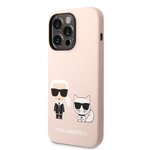iPhone 14 Pro Karl & Choupette - LIQUID SILICONE - pink - 655