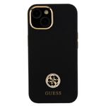 iPhone 15 Guess - 485 - STRASS METAL LOGO - fekete 