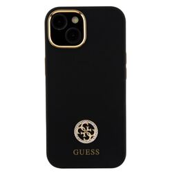 iPhone 15 Guess - 485 - STRASS METAL LOGO - fekete