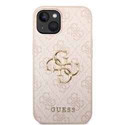 iPhone 15 Guess - 582 - METAL LOGO - pink