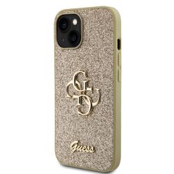 iPhone 15 Guess - 785 - GLITTER METAL LOGO - arany