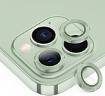 iPhone 15 / 15+ metal kamera lencse üvegfólia - világoszöld 