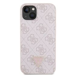 iPhone 15 Pro Max Guess - 696 - STRASS TRIANGLE METAL LOGO -pink