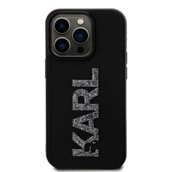 iPhone 15 Pro Karl Lagerfeld - 3D RUBBER GLITTER LOGO- 618