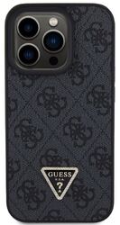 iPhone 15 Guess - 245 - STRASS TRIANGLE METAL LOGO - fekete