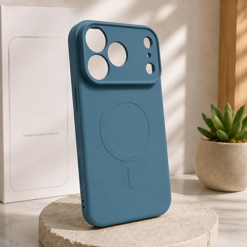 MAGSAFE PREMIUM PASTEL iPhone 15+ - kék