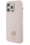 iPhone 15 Pro Guess - 928 - STRASS METAL LOGO - pink 