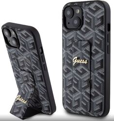 iPhone 15 Pro Max Guess - 889 - PU GRIP STAND CUBE - fekete