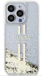 iPhone 15 Pro Guess - 960 - LIQUID GLITTER GOLD STRIPE - transpa