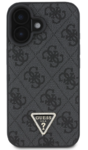 iPhone 16 Guess - 361 - PU STRASS TRIANGLE METAL LOGO - fekete 