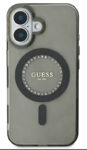 iPhone 16 Guess - 604 - IML RHINESTONES MAGSAFE - fekete 