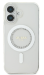 iPhone 16 Guess - 758 - IML RHINESTONES MAGSAFE - fehér 