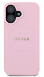 iPhone 16 Guess - 952 - PU GRAINED CLASSIC LOGO MAGSAFE - pink