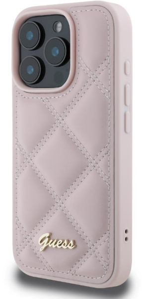 iPhone 16 Pro Guess - 105 - PU LEATHER QUILTED - pink