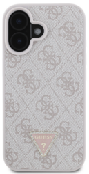 iPhone 16 Pro Guess - 507 - PU STRASS TRIANGLE METAL LOGO - pink
