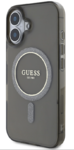 iPhone 16 Guess - 400 - IML GLITTER RING MAGSAFE - fekete 