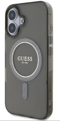 iPhone 16 Guess - 400 - IML GLITTER RING MAGSAFE - fekete