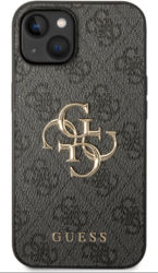 iPhone 15 Guess - 544 - METAL LOGO - szürke