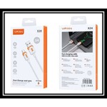 VIPFAN X24 3A usb A - Lightning adatkábel, 1M, narancssárga 