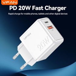 VFAN E14 3A 20W usb A + C adapter