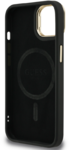 iPhone 15 Pro Guess - 559 - STRASS TRIANGLE LOGO MAGSAFE -fekete