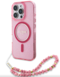 iPhone 16 Pro Guess - 272 - IML GLITTER STRAP MAGSAFE - pink 