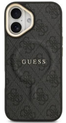 iPhone 17 Guess - 032 - PU LEATHER GOLD FRAME MAGSAFE - fekete