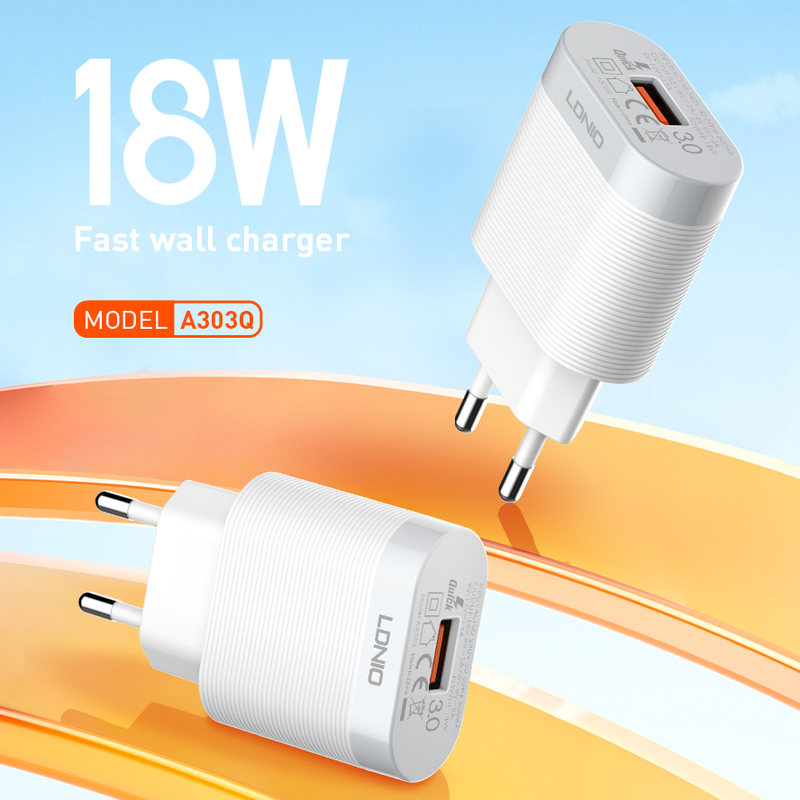 LDNIO A303Q 18W usb A hálózati töltő + C kábel