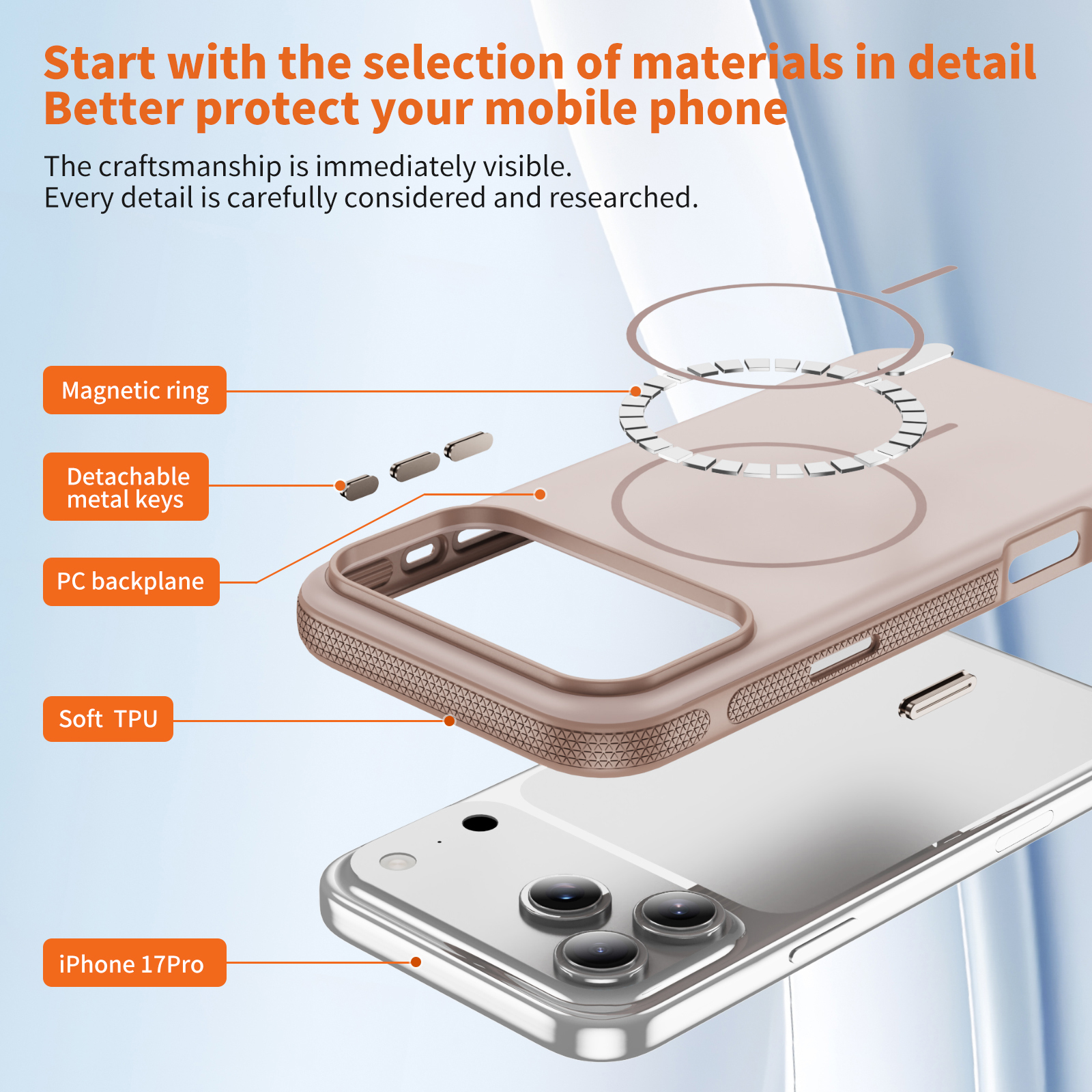 PASTEL MATTE iPhone 16 Pro desert gold + mocha